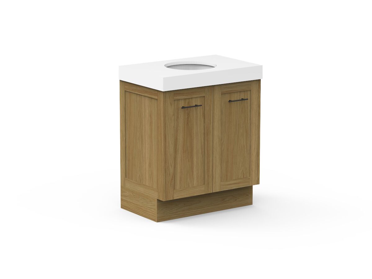 Reece Kado Lux All Door 750mm Floor Mounted Vanity Centre Basin 90mm Cherry Pie Top