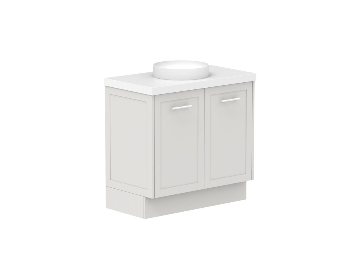 Reece Kado Lux All Door 900mm Floor Mounted Vanity Centre Basin 50mm Cherry Pie Top
