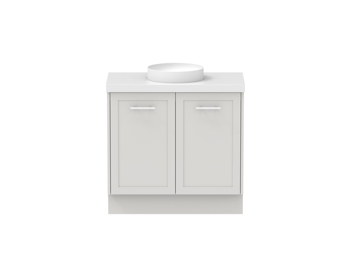 reece Kado Lux All Door 900mm Floor Mounted Vanity Centre Basin 50mm Cherry Pie Top