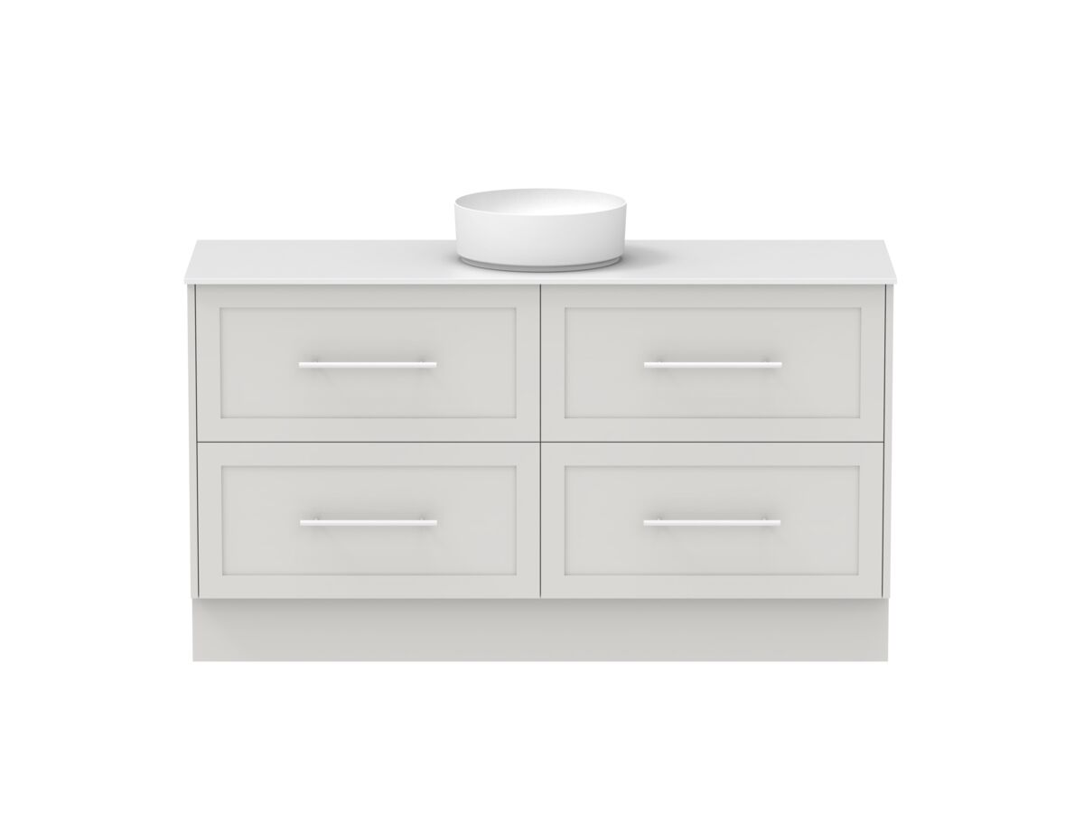reece Kado Lux All Drawer 1500mm Floor Mounted Vanity Centre Basin 12mm Durasein Top
