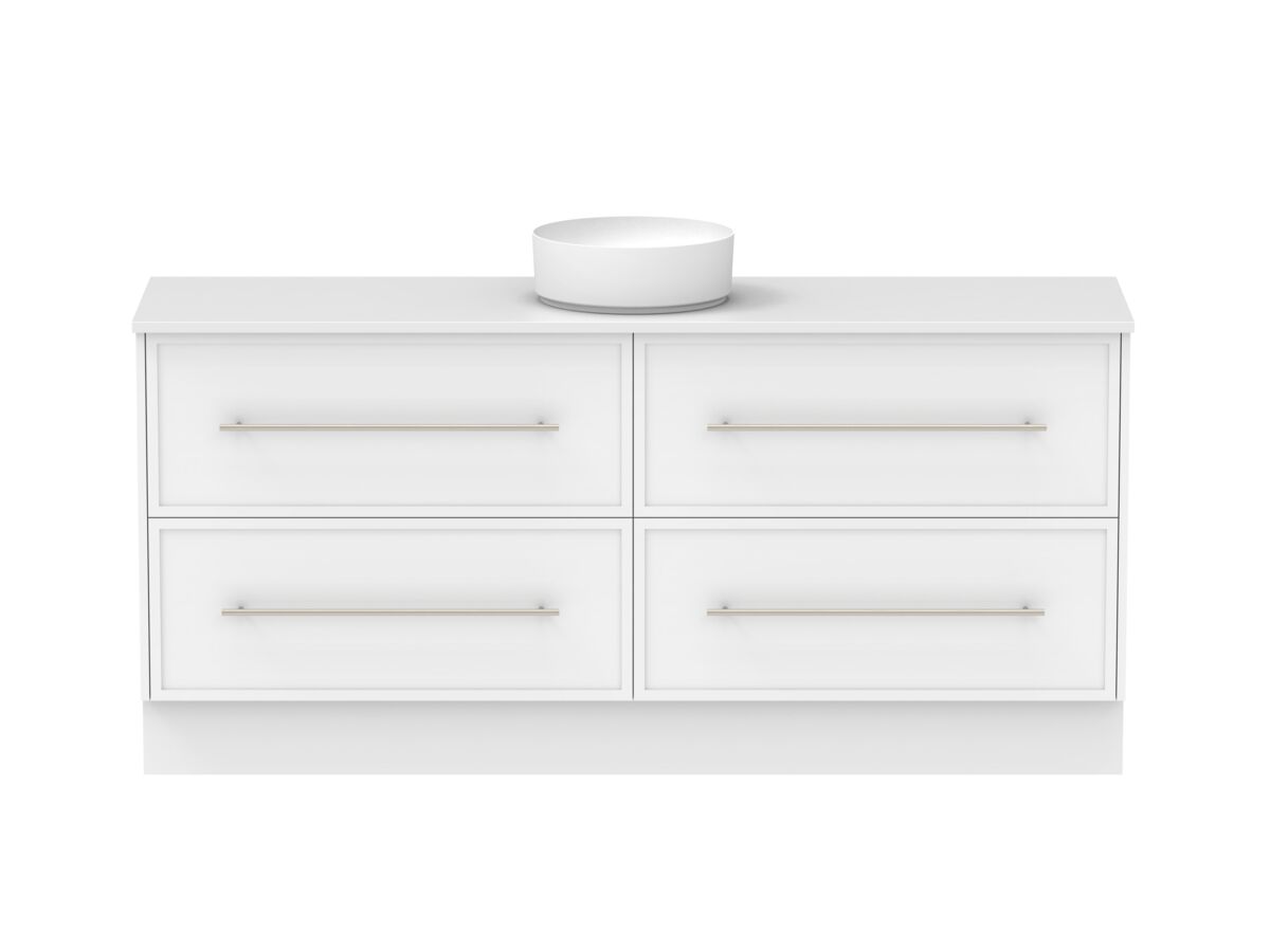 Reece Kado Lux All Drawer 1800mm Floor Mounted Vanity Centre Basin 20mm Cherry Pie Top