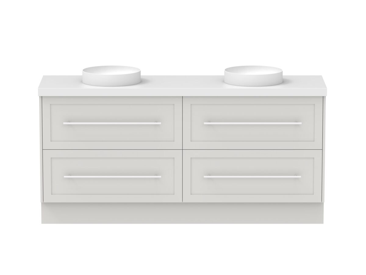 reece Kado Lux All Drawer 1800mm Floor Mounted Vanity Centre Basin 50mm Durasein Top
