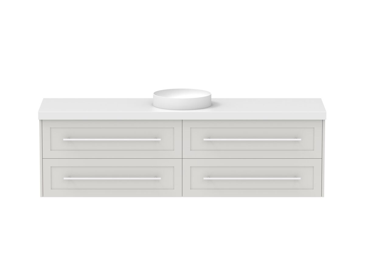 reece Kado Lux All Drawer 1800mm Wall Hung Vanity Centre Basin 50mm Durasein Top