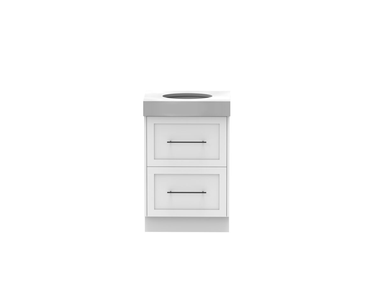 reece Kado Lux All Drawer 600mm Floor Mounted Vanity Centre Basin 90mm Cherry Pie Top