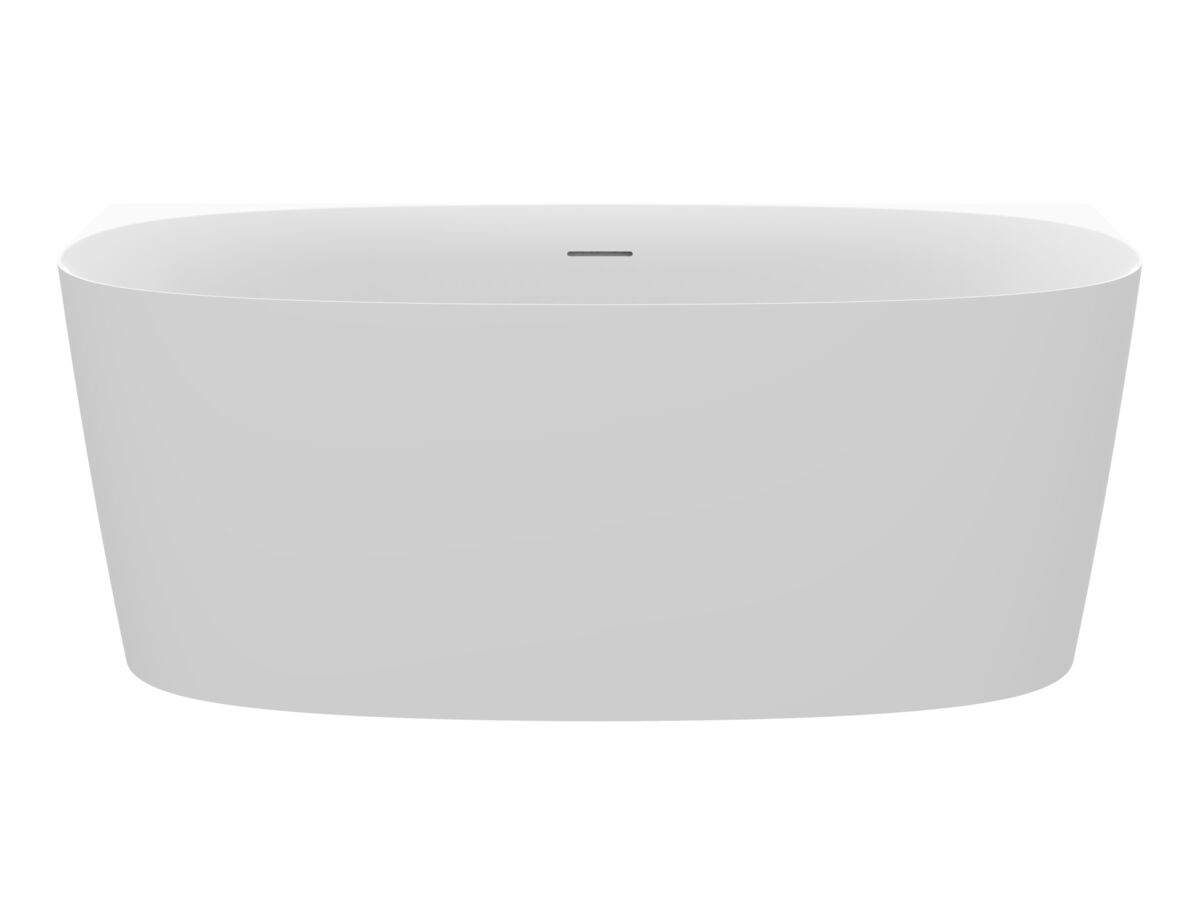 Reece Kado Lux Back To Wall Bath 1500mm X 750mm X 580mm With Overflow Matte White