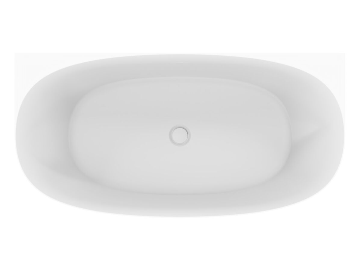 Reece Kado Lux Back To Wall Bath 1500mm X 750mm X 580mm With Overflow Matte White