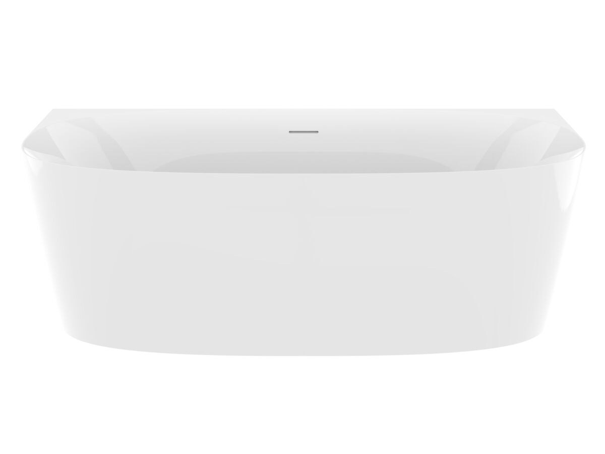 Reece Kado Lux Back To Wall Bath 1700mm X 750mm X 580mm With Overflow Gloss White