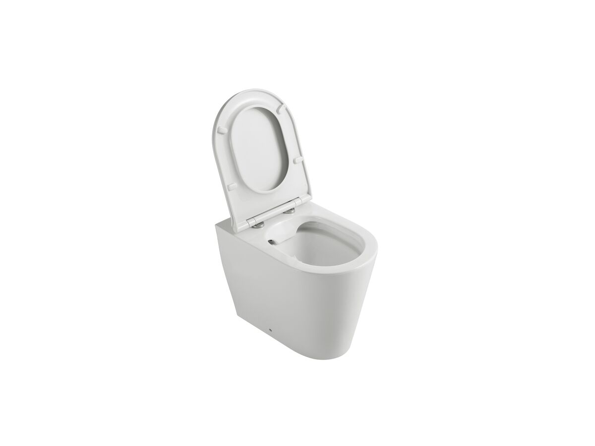 Reece Kado Lux Back To Wall Rimless Overheight Back To Wall Pan With Thin Soft Close Quick Release Seat (4 Star)