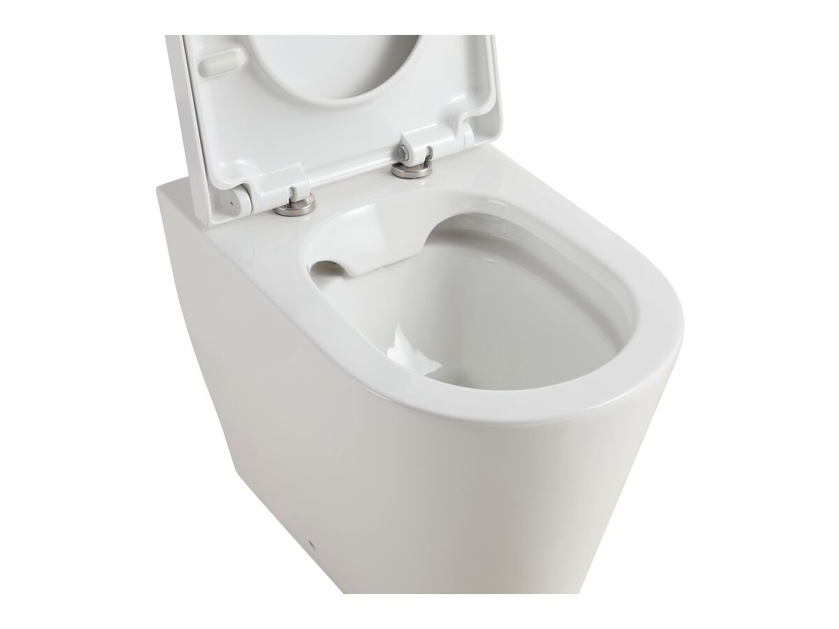 Reece Kado Lux Back To Wall Rimless Overheight Pan With Soft Close Quick Release Seat (4 Star)