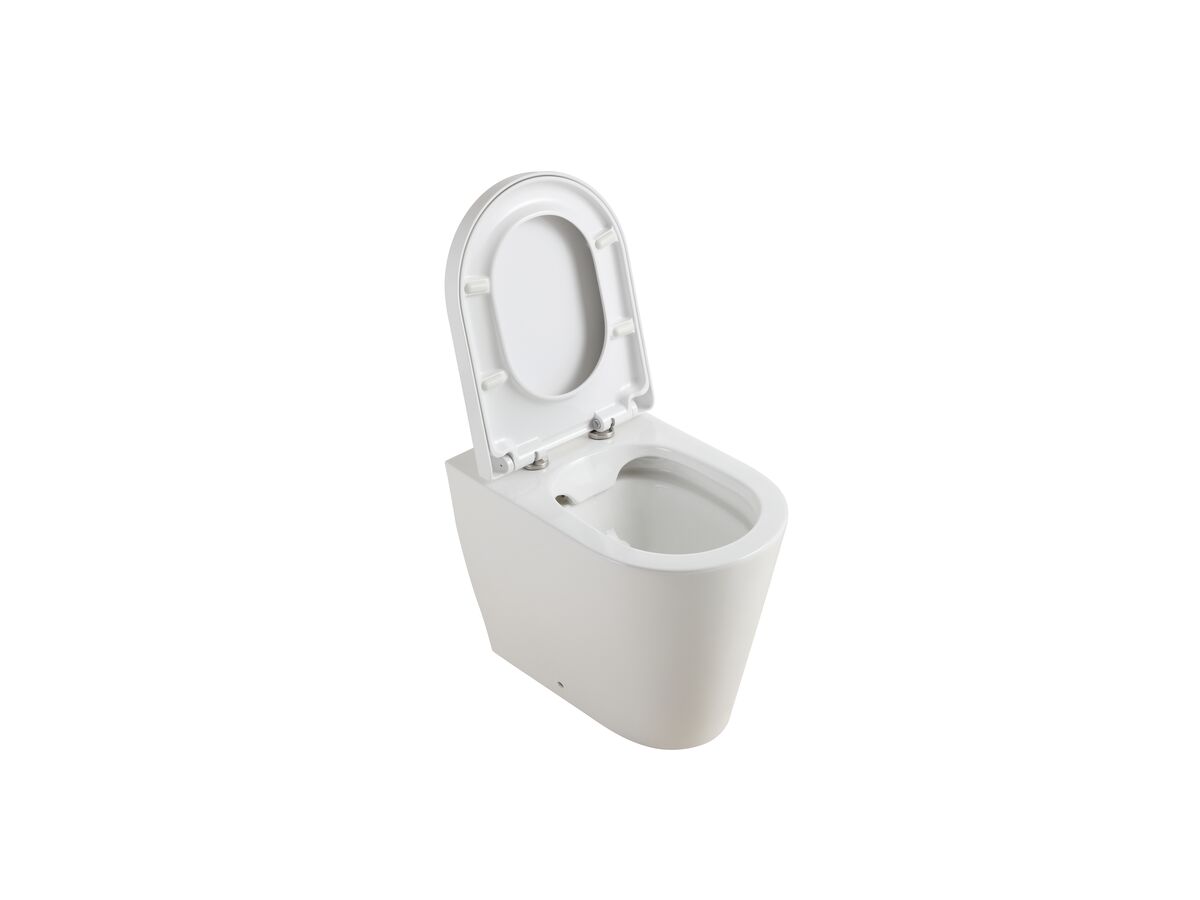 Reece Kado Lux Back To Wall Rimless Overheight Pan With Soft Close Quick Release Seat (4 Star)