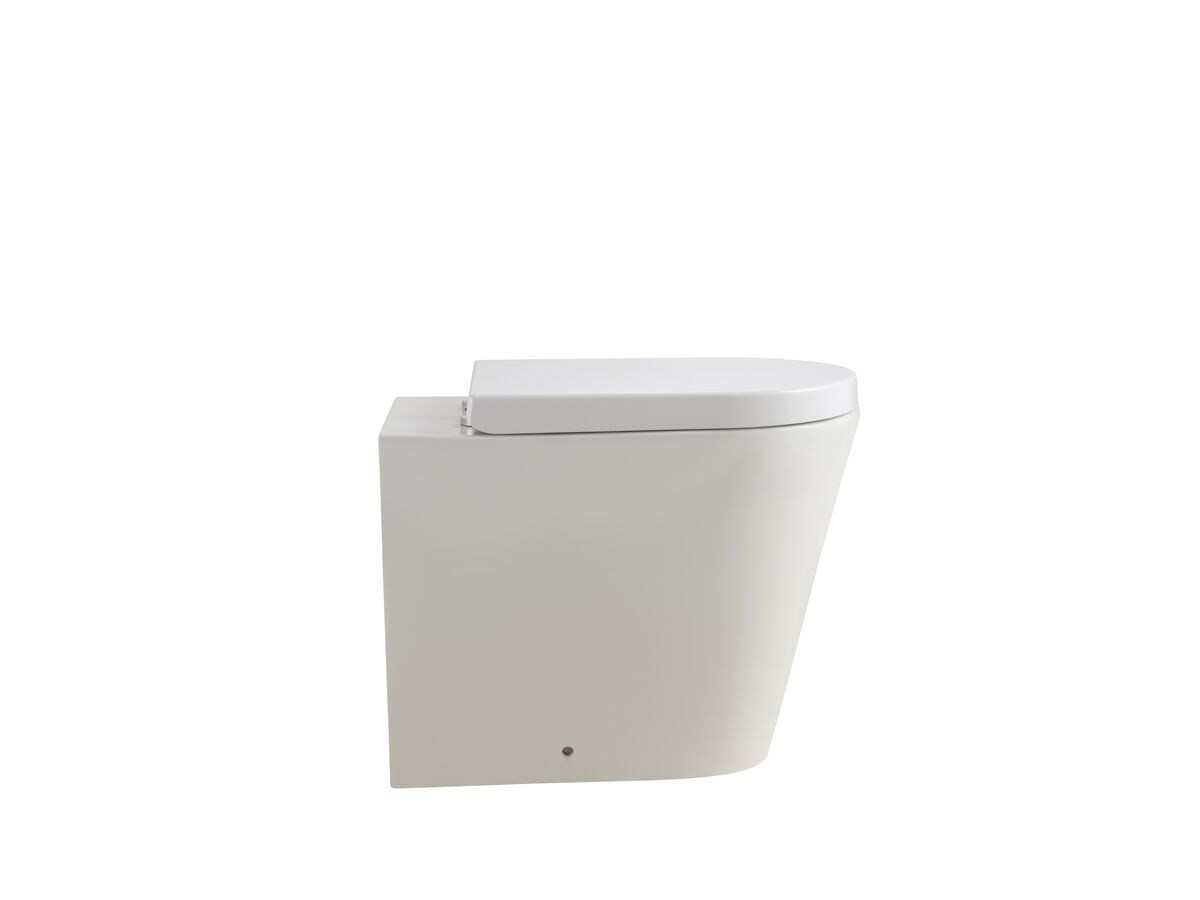 Reece Kado Lux Back To Wall Rimless Overheight Pan With Soft Close Quick Release Seat (4 Star)