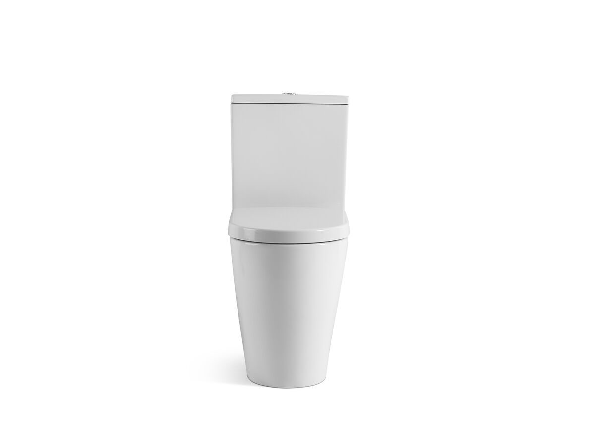 Reece Kado Lux Close Coupled Back To Wall Rimless Plus Overheight Back Inlet Toilet Suite With Soft Close Quick Release Seat White (4 Star)