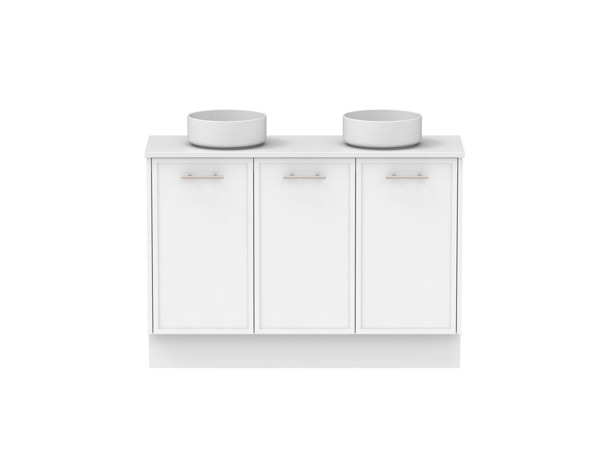 Reece Kado Lux Ensuite All Door 1200mm Floor Mounted Vanity Double Basin 20mm Cherry Pie Top
