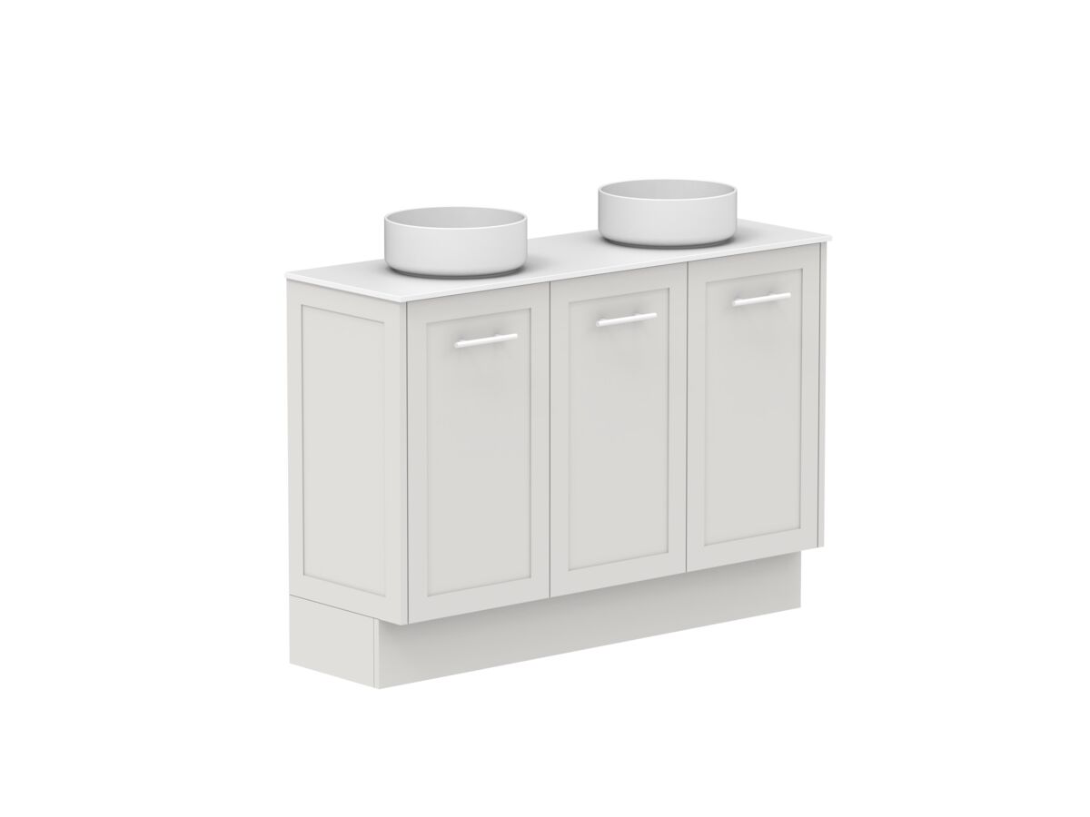 Reece Kado Lux Ensuite All Door 1200mm Floor Mounted Vanity Double Basin 12mm Durasein Top
