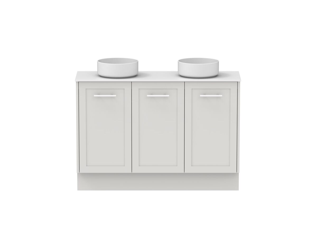 reece Kado Lux Ensuite All Door 1200mm Floor Mounted Vanity Double Basin 12mm Durasein Top