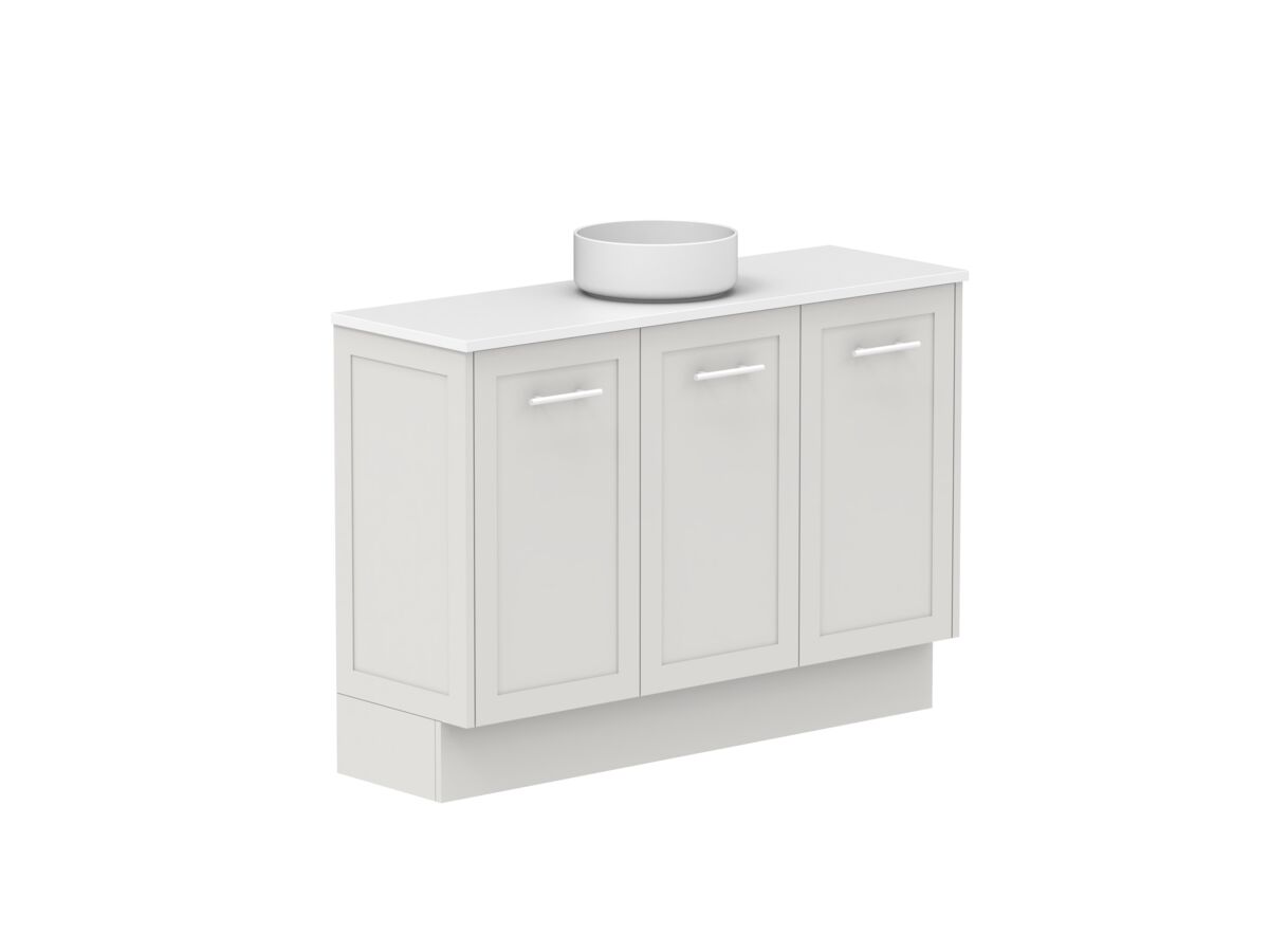 Reece Kado Lux Ensuite All Door 1200mm Floor Mounted Vanity Centre Basin 20mm Cherry Pie Top