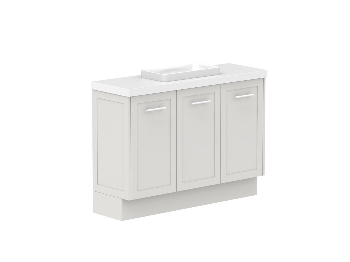 Reece Kado Lux Ensuite All Door 1200mm Floor Mounted Vanity Centre Basin 50mm Durasein Top