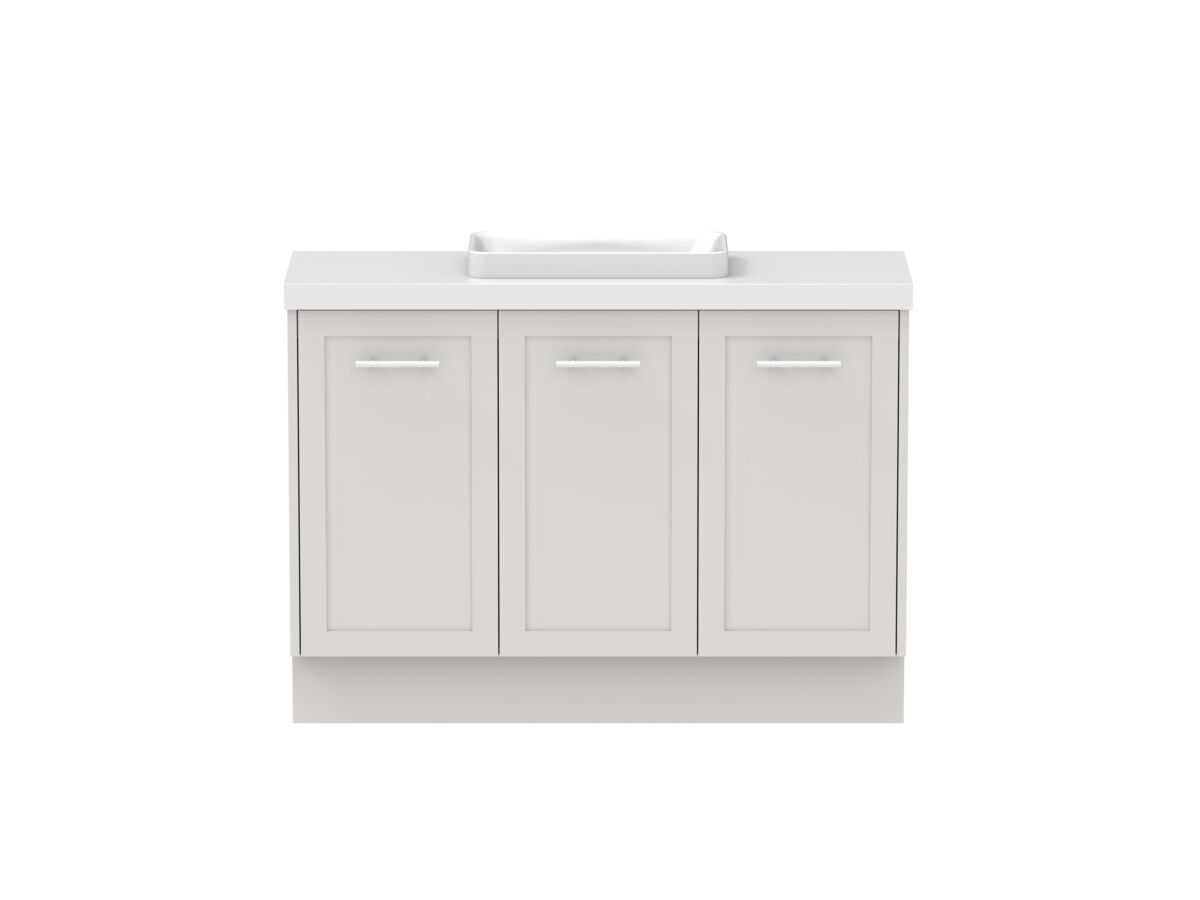 reece Kado Lux Ensuite All Door 1200mm Floor Mounted Vanity Centre Basin 50mm Durasein Top