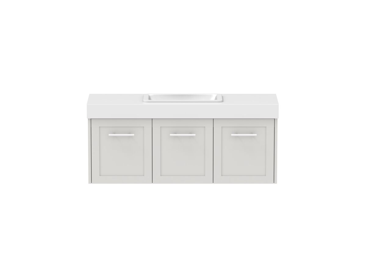 reece Kado Lux Ensuite All Door 1200mm Wall Hung Vanity Centre Basin 90mm Cherry Pie Top