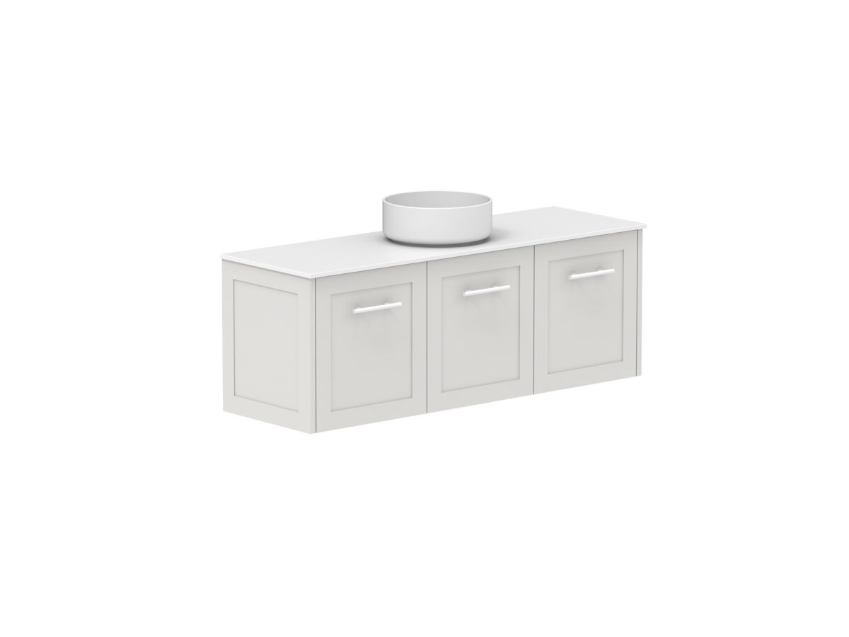 Reece Kado Lux Ensuite All Door 1200mm Wall Hung Vanity Centre Basin 12mm Durasein Top