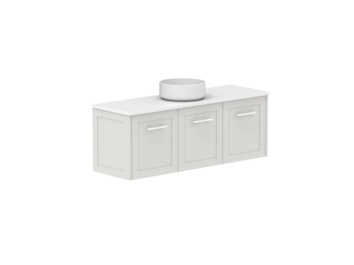 Reece Kado Lux Ensuite All Door 1200mm Wall Hung Vanity Centre Basin 20mm Cherry Pie Top