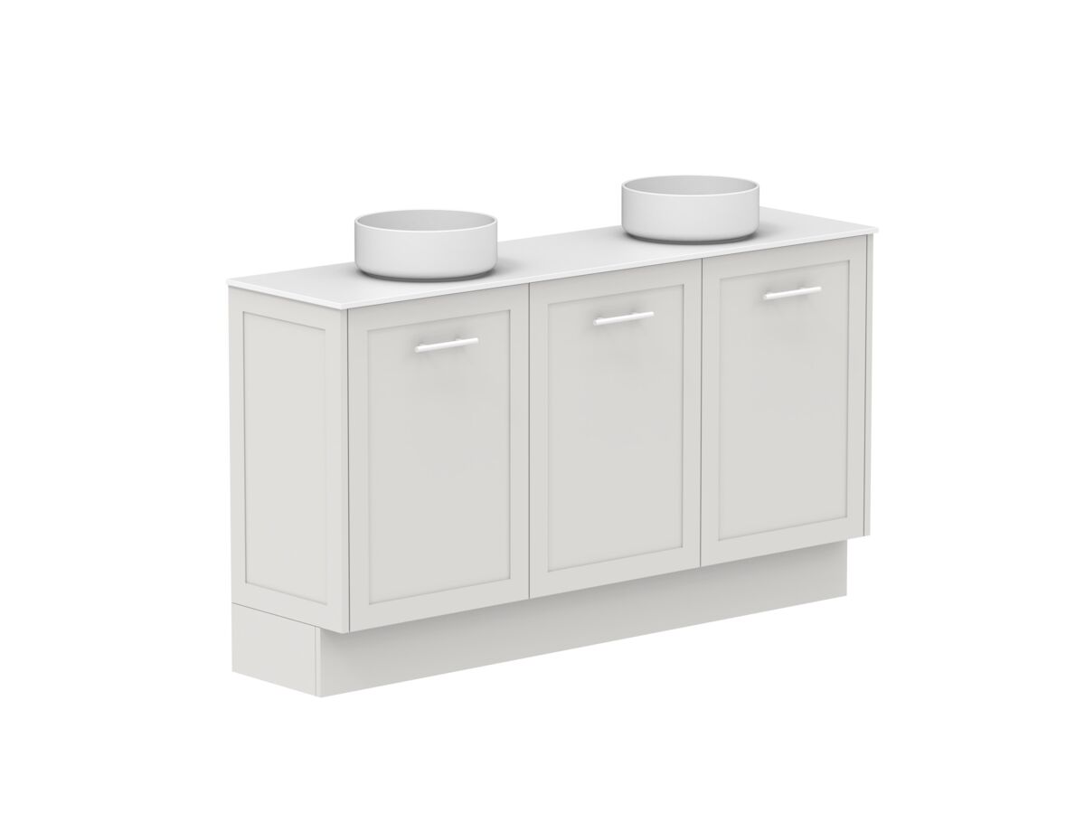 Reece Kado Lux Ensuite All Door 1500mm Floor Mounted Vanity Double Basin 12mm Durasein Top