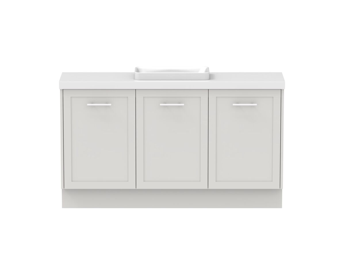reece Kado Lux Ensuite All Door 1500mm Floor Mounted Vanity Centre Basin 50mm Durasein Top