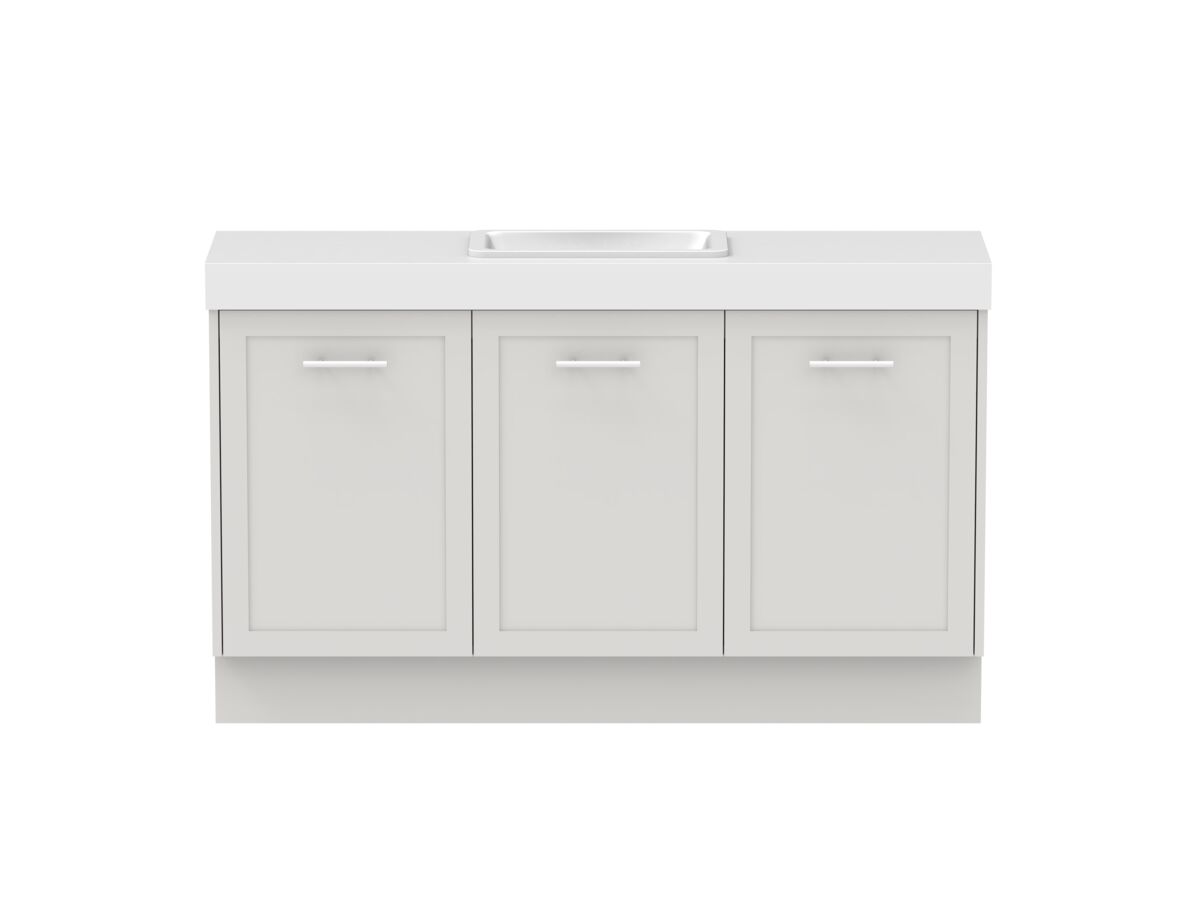reece Kado Lux Ensuite All Door 1500mm Floor Mounted Vanity Centre Basin 90mm Cherry Pie Top