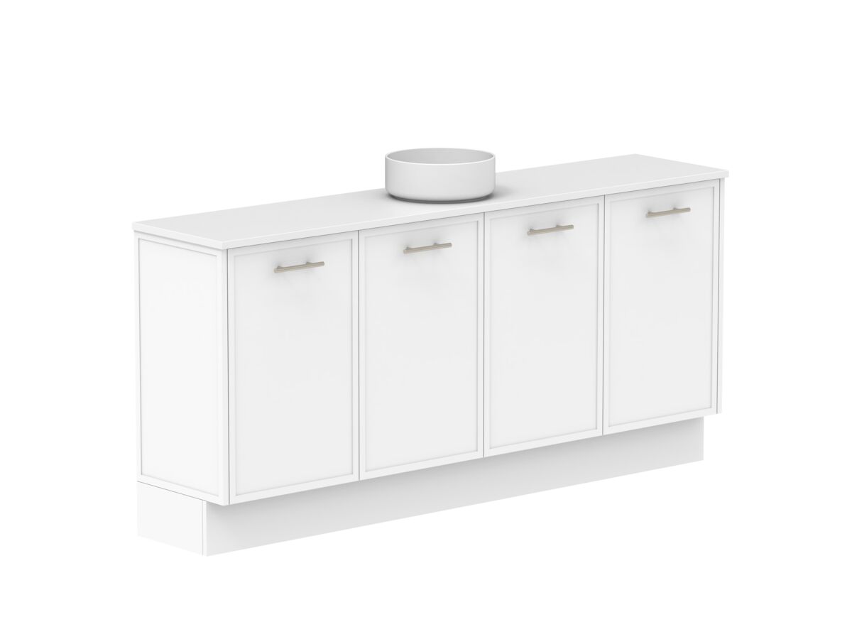 Reece Kado Lux Ensuite All Door 1800mm Floor Mounted Vanity Centre Basin 20mm Caesarstone Mineral Top