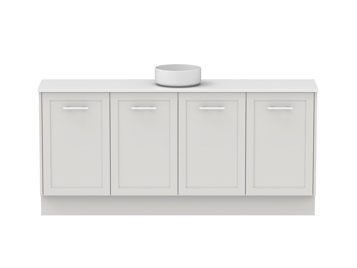 reece Kado Lux Ensuite All Door 1800mm Floor Mounted Vanity Centre Basin 20mm Caesarstone Mineral Top