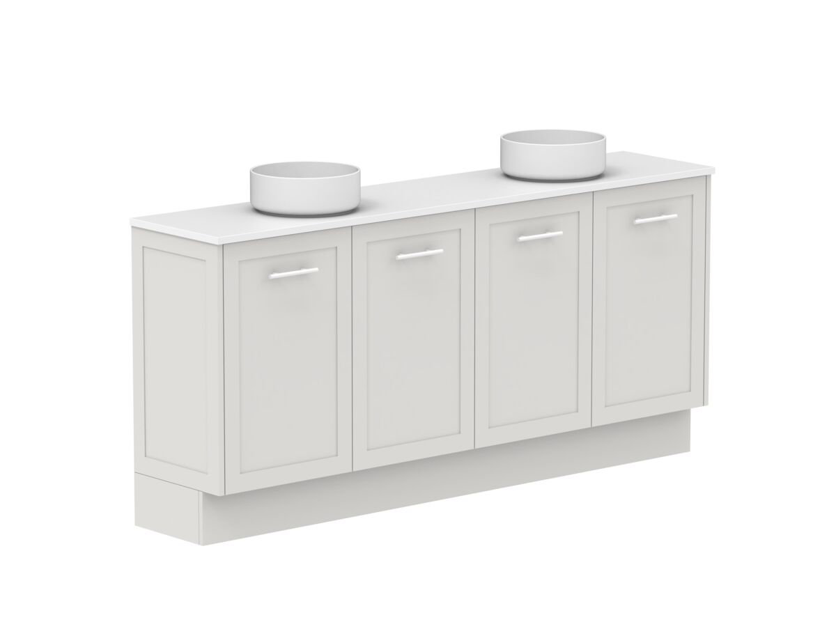 Reece Kado Lux Ensuite All Door 1800mm Floor Mounted Vanity Double Basin 20mm Cherry Pie Top