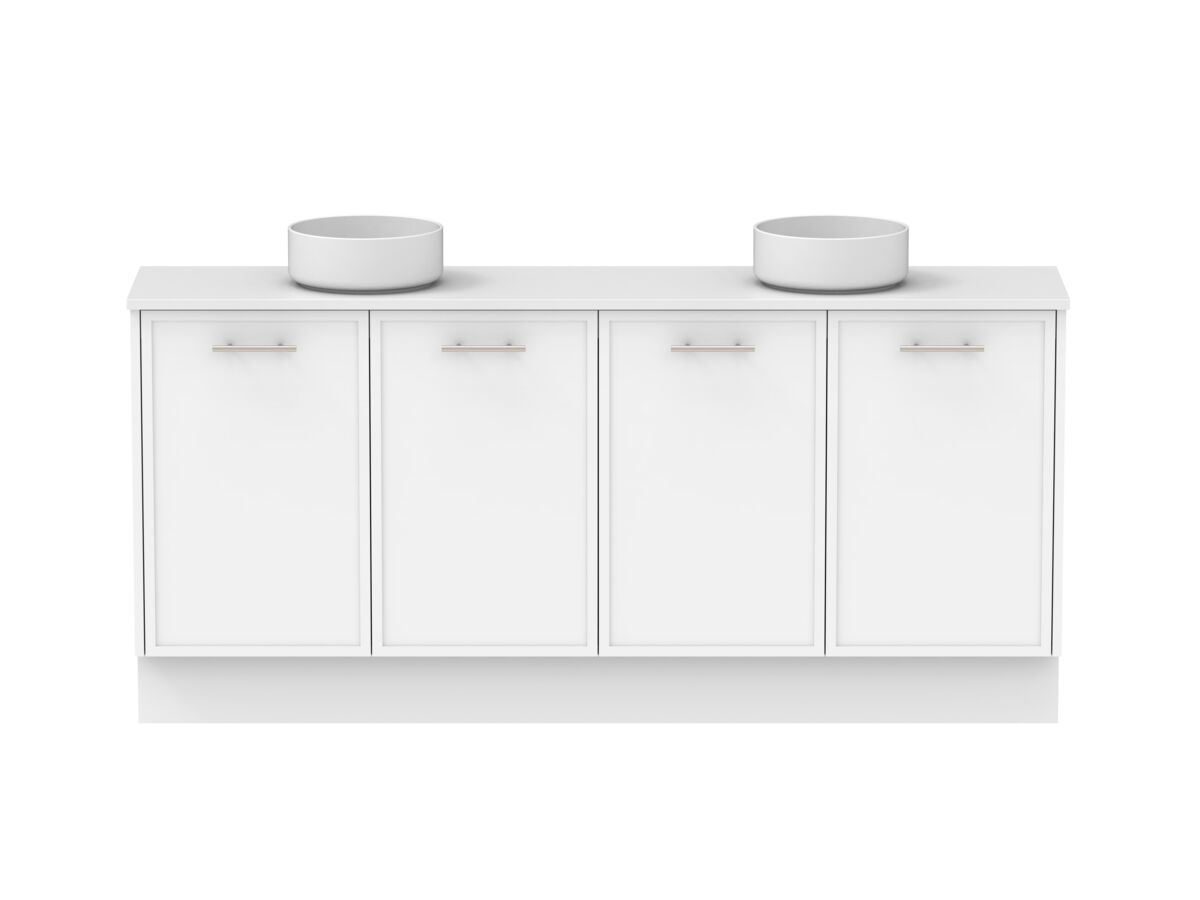 Reece Kado Lux Ensuite All Door 1800mm Floor Mounted Vanity Double Basin 20mm Cherry Pie Top