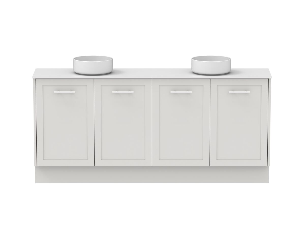 reece Kado Lux Ensuite All Door 1800mm Floor Mounted Vanity Double Basin 12mm Durasein Top