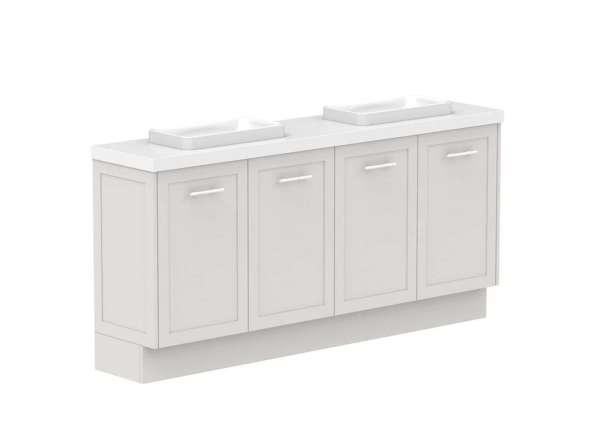 Reece Kado Lux Ensuite All Door 1800mm Floor Mounted Vanity Double Basin 50mm Durasein Top