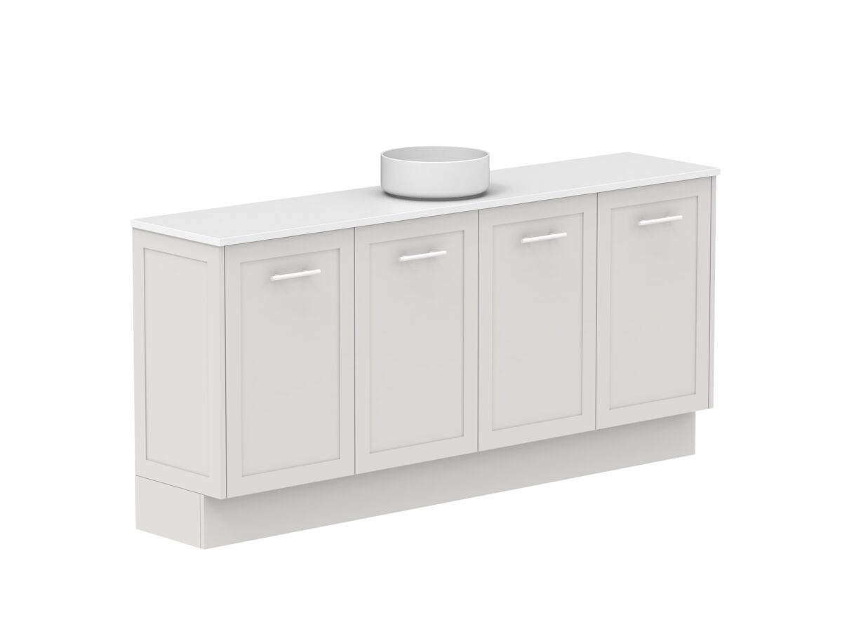 Reece Kado Lux Ensuite All Door 1800mm Floor Mounted Vanity Centre Basin 20mm Cherry Pie Top