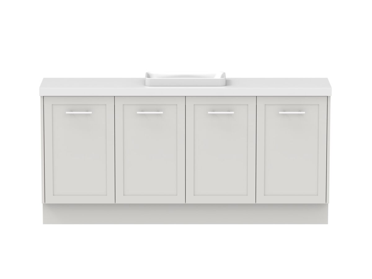 reece Kado Lux Ensuite All Door 1800mm Floor Mounted Vanity Centre Basin 50mm Durasein Top