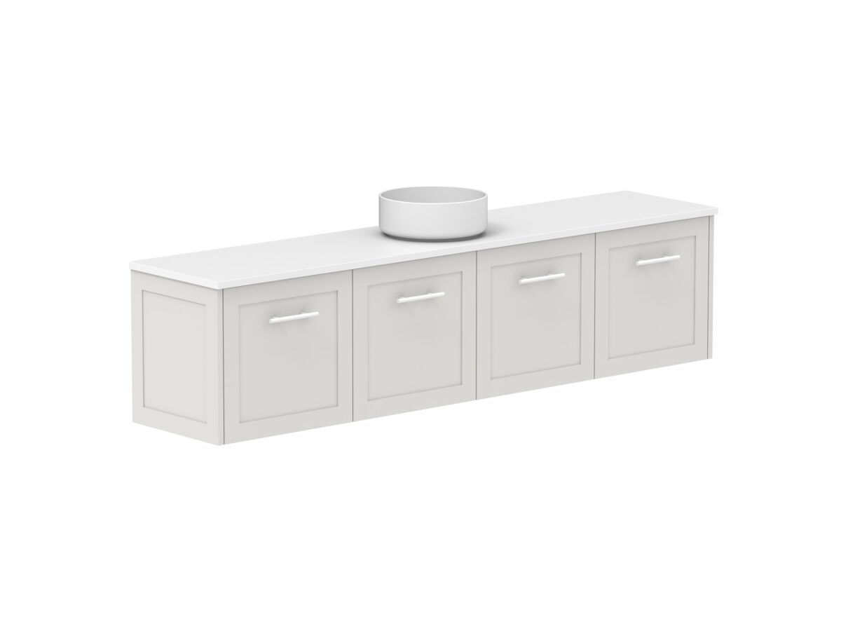 Reece Kado Lux Ensuite All Door 1800mm Wall Hung Vanity Centre Basin 20mm Cherry Pie Top