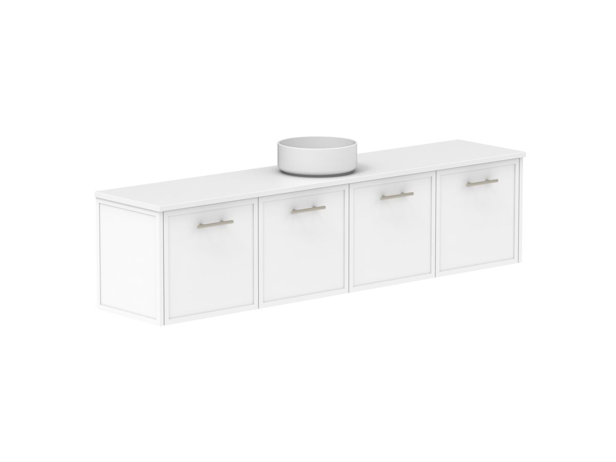 Reece Kado Lux Ensuite All Door 1800mm Wall Hung Vanity Centre Basin 20mm Cherry Pie Top
