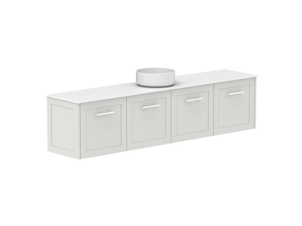 Reece Kado Lux Ensuite All Door 1800mm Wall Hung Vanity Centre Basin 12mm Durasein Top