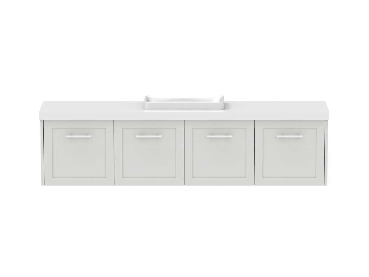 reece Kado Lux Ensuite All Door 1800mm Wall Hung Vanity Centre Basin 50mm Cherry Pie Top