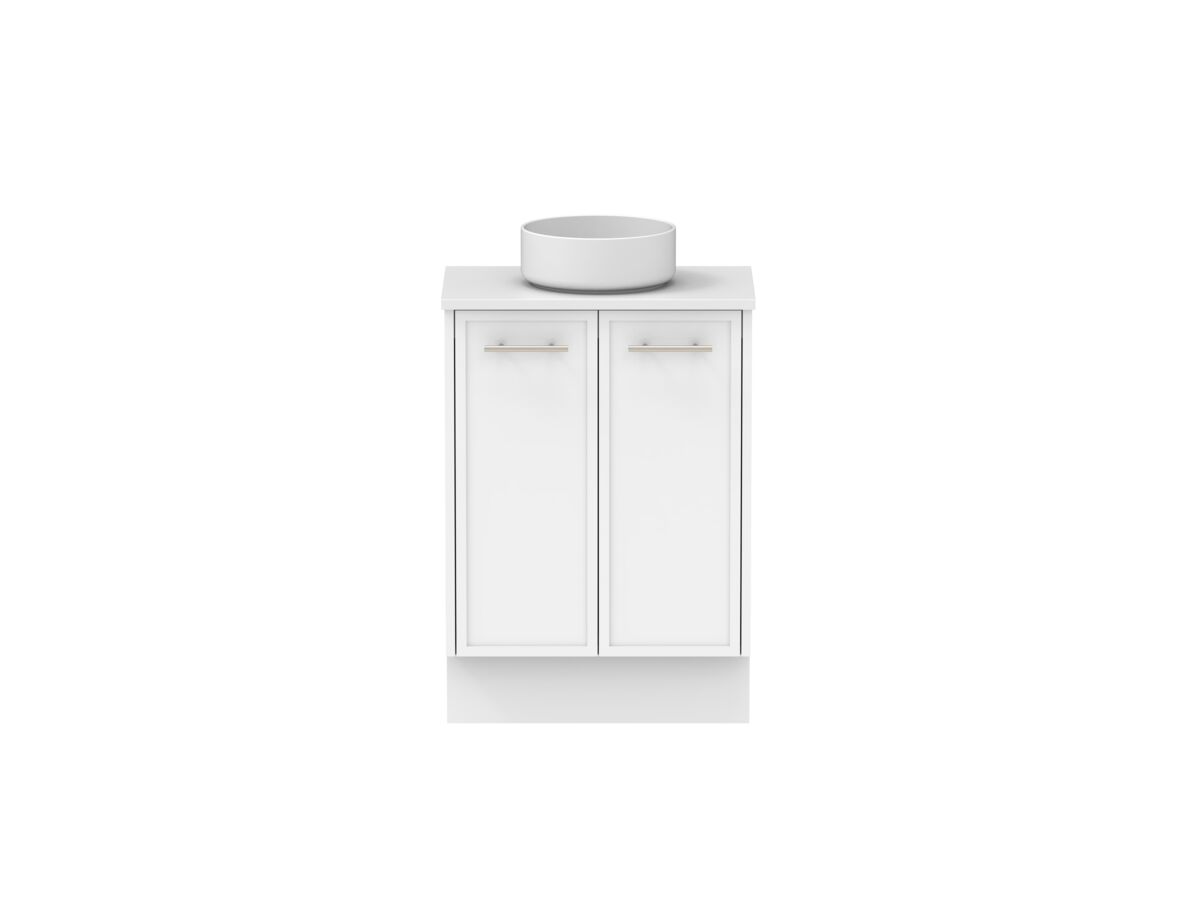 Reece Kado Lux Ensuite All Door 600mm Floor Mounted Vanity Centre Basin 20mm Cherry Pie Top