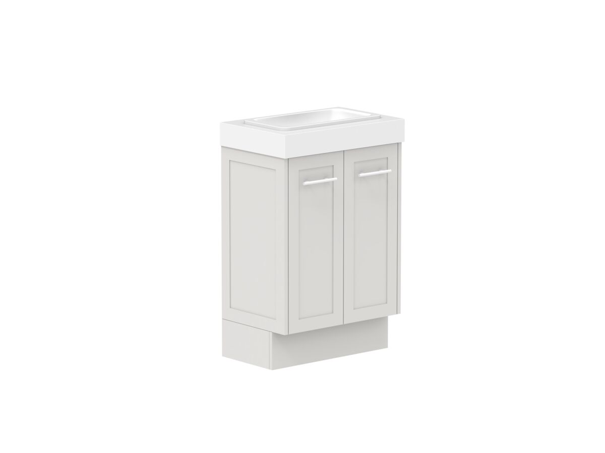 Reece Kado Lux Ensuite All Door 600mm Floor Mounted Vanity Centre Basin 90mm Cherry Pie Top