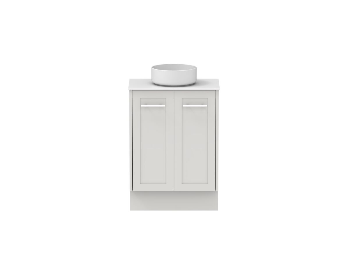 reece Kado Lux Ensuite All Door 600mm Floor Mounted Vanity Centre Basin 12mm Durasein Top