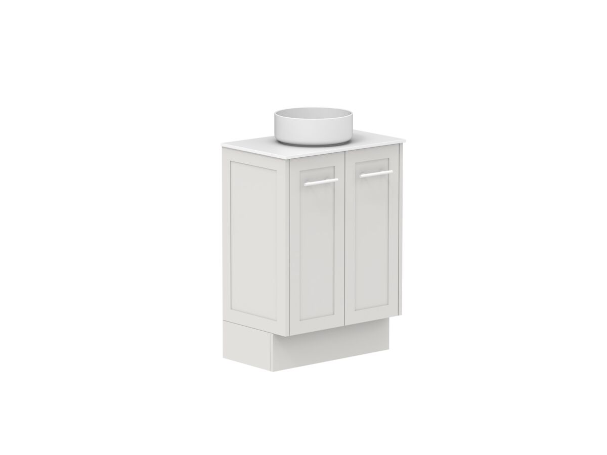 Reece Kado Lux Ensuite All Door 600mm Floor Mounted Vanity Centre Basin 12mm Durasein Top