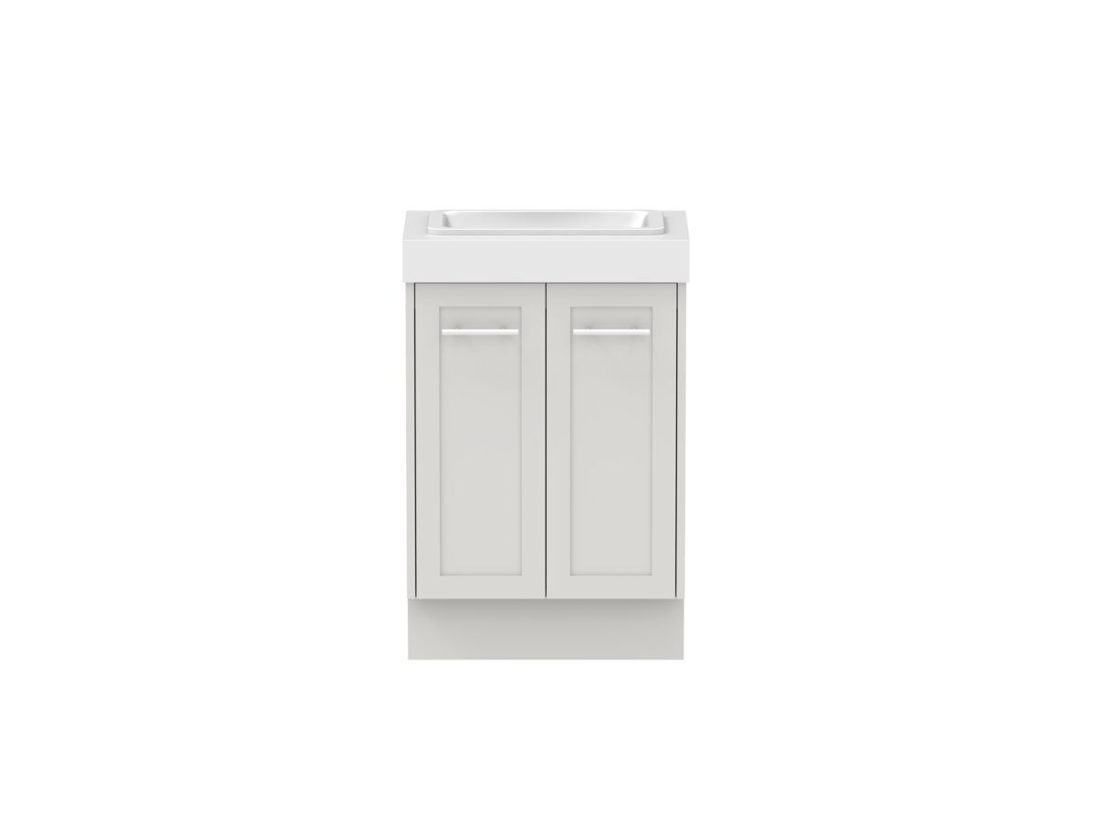 reece Kado Lux Ensuite All Door 600mm Floor Mounted Vanity Centre Basin 90mm Durasein Top
