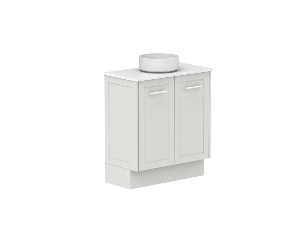 Reece Kado Lux Ensuite All Door 750mm Floor Mounted Vanity Centre Basin 20mm Cherry Pie Top