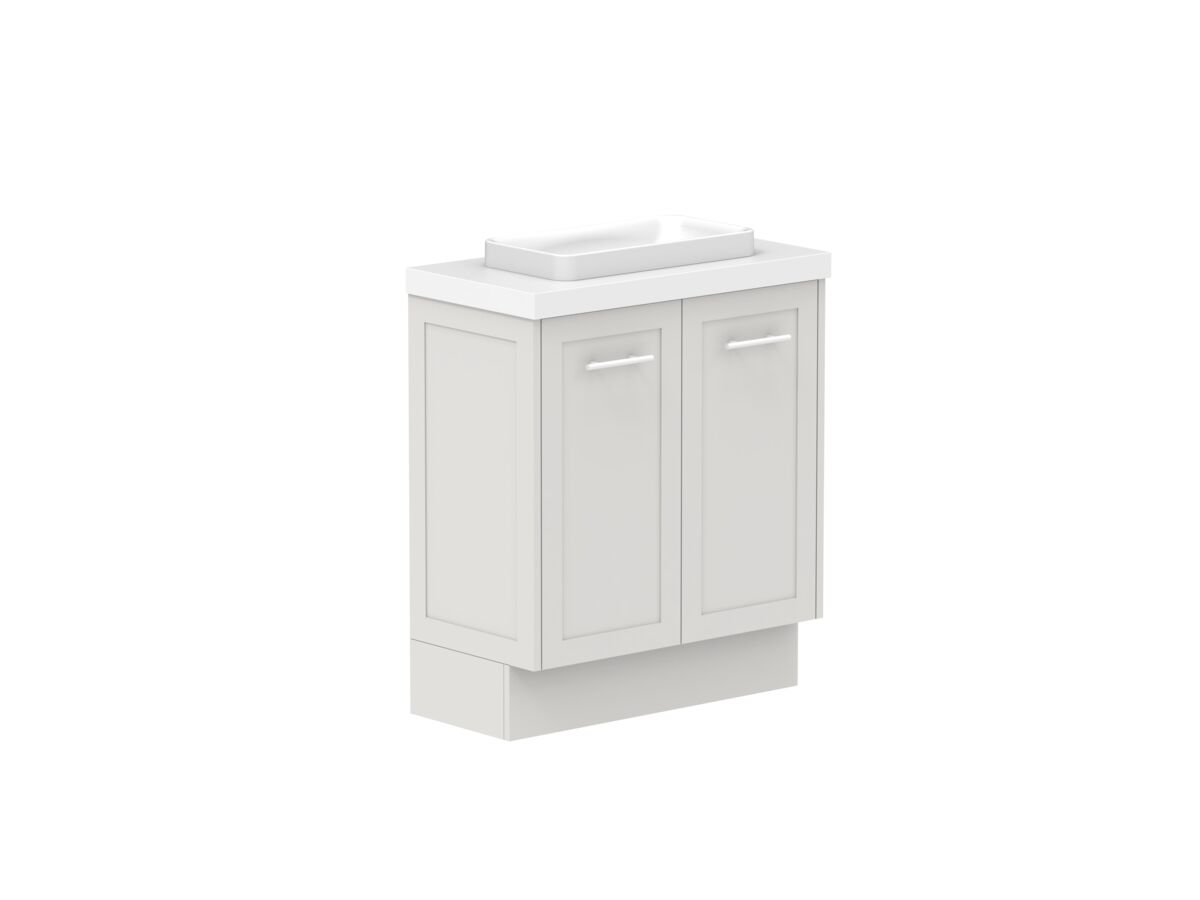 Reece Kado Lux Ensuite All Door 750mm Floor Mounted Vanity Centre Basin 50mm Durasein Top