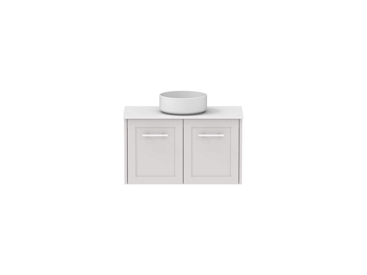 reece Kado Lux Ensuite All Door 750mm Wall Hung Vanity Centre Basin 12mm Durasein Top