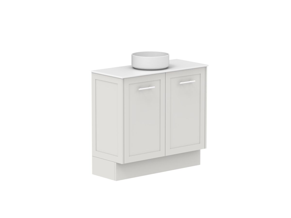 Reece Kado Lux Ensuite All Door 900mm Floor Mounted Vanity Centre Basin 12mm Durasein Top