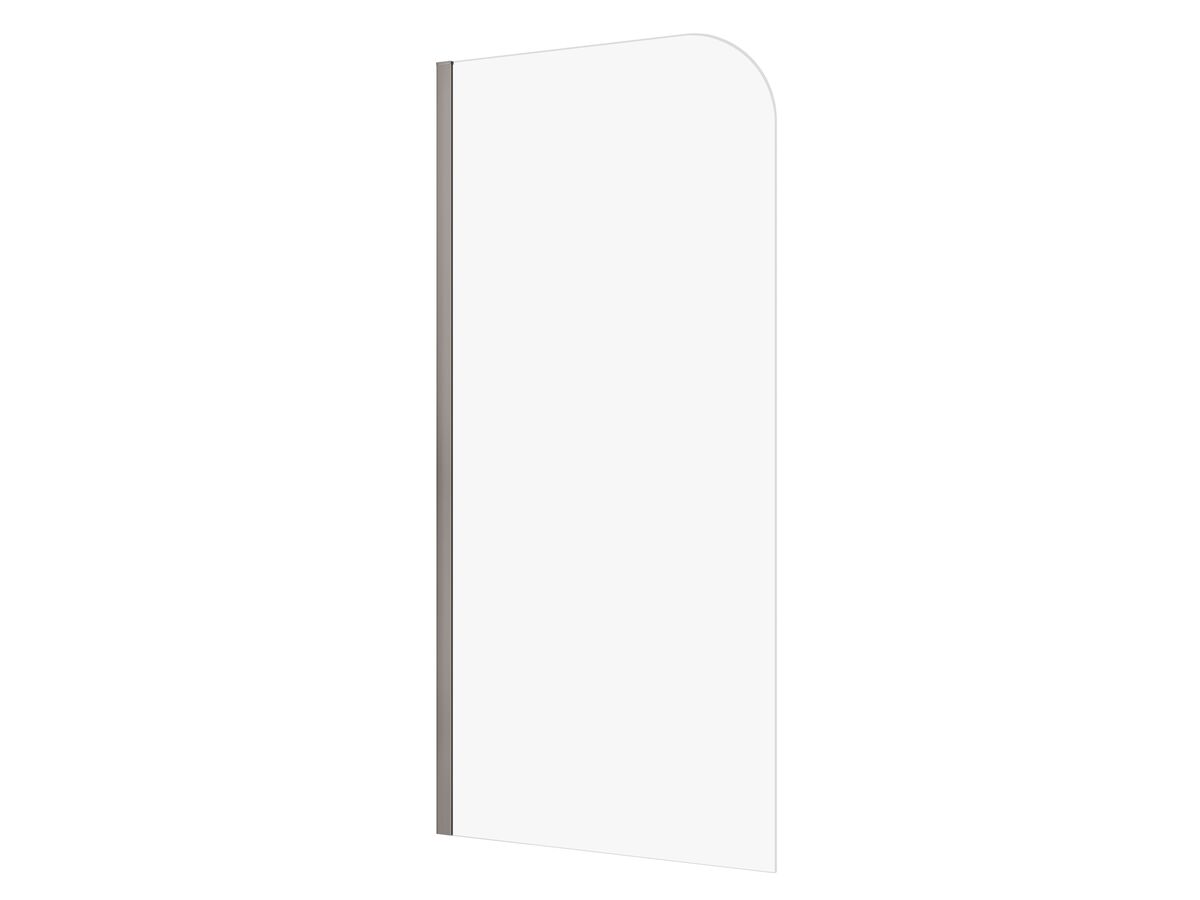reece Kado Lux Frameless Curved Panel with Wall Channel Clear Glass 1000mm Brushed Gunmetal